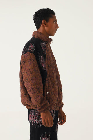 BLOCK PRINTED PUFFER JACKET - Rastah
