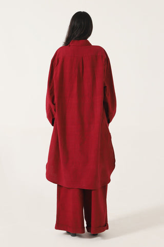 MAROON HANDWOVEN TROSERS - Rastah