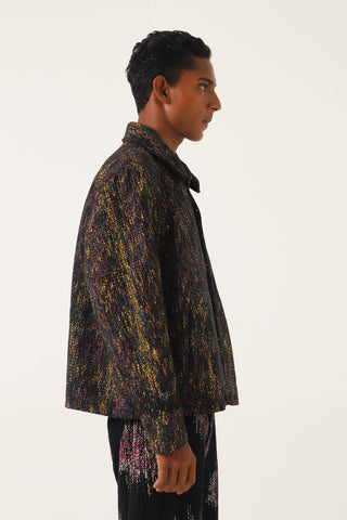 ABSTRACT BLOCK PRINT COACH JACKET - Rastah