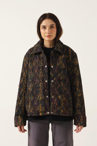ABSTRACT BLOCK PRINT COACH JACKET - Rastah