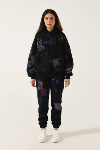 BLOCK PRINT PATCHWORK HOODIE "VERSION 4" - Rastah