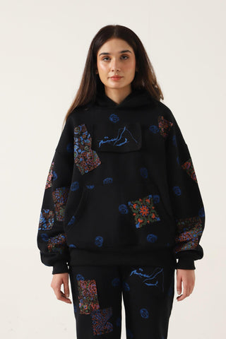BLOCK PRINT PATCHWORK HOODIE "VERSION 4" - Rastah