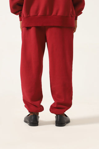 MAROON LOGO TROUSERS - Rastah