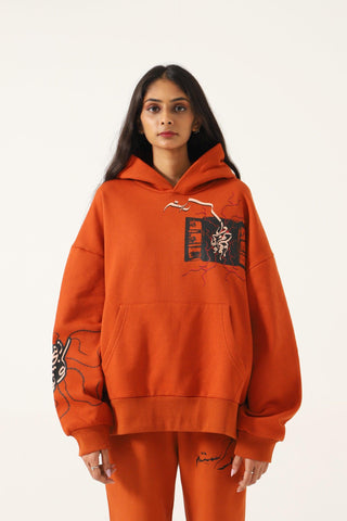 "ENLIGHTENMENT" RUST HOODIE - Rastah