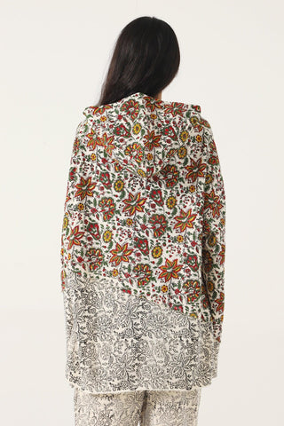 "PARADOX" BEIGE BLOCK PRINT HOODIE - Rastah