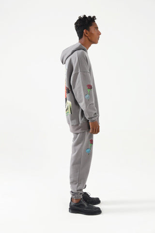 "SAJAN RUS GAYE" SMOKE GREY HOODIE - Rastah