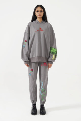 "SAJAN RUS GAYE" SMOKE GREY HOODIE - Rastah