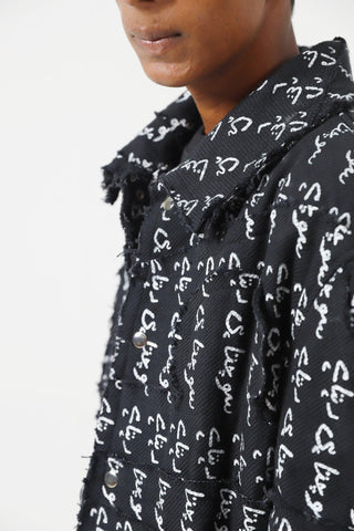 "SOCHTA HI REHTA HAI" HANDWOVEN DISTRESSED DENIM JACKET - Rastah
