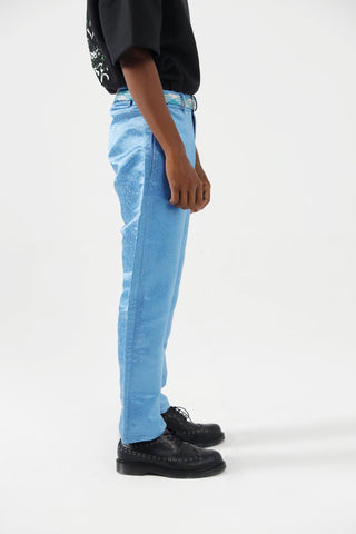 AQUA BLUE SILK PANTS - Rastah