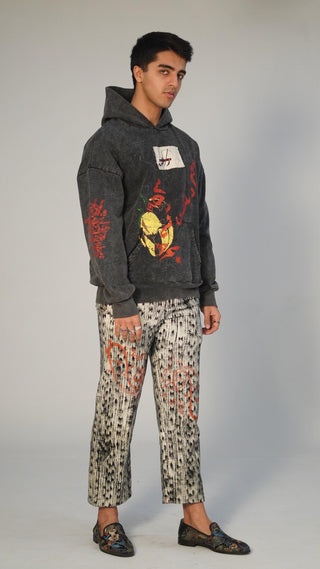 Exploding Mango Acid Wash Hoodie - Rastah