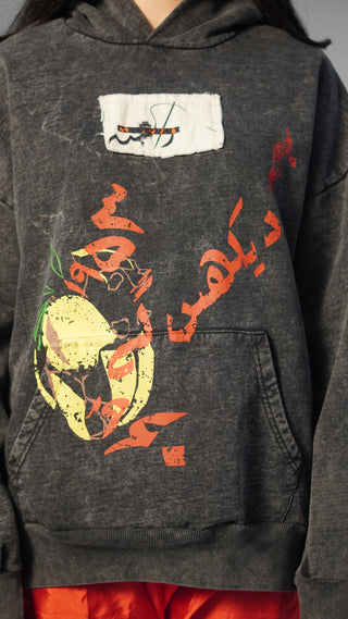 Exploding Mango Acid Wash Hoodie - Rastah