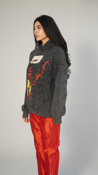 Exploding Mango Acid Wash Hoodie - Rastah