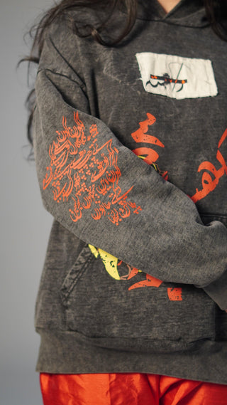 Exploding Mango Acid Wash Hoodie - Rastah