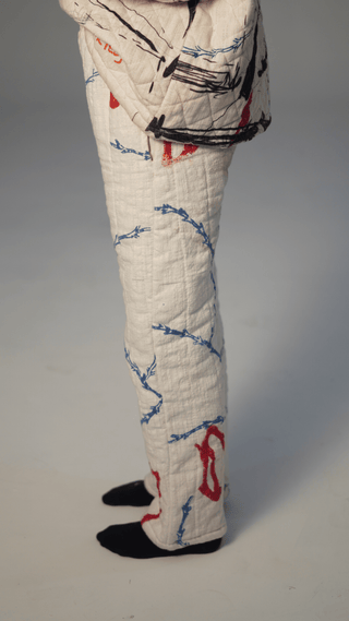 Quilted Block Print Sweatpants - Rastah