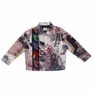 Printed "Notoriety" Twill Jacket - Rastah