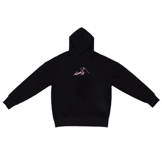 Black Oversized Logo Hoodie - Rastah
