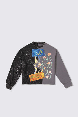 THE BEGINING - GREY/BLACK SWEATSHIRT - Rastah