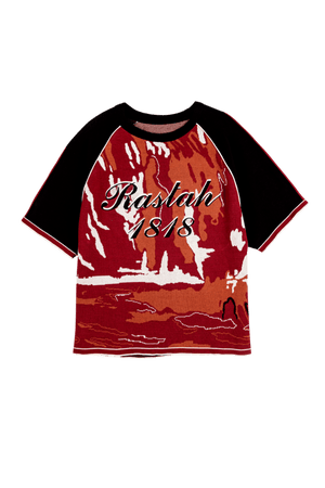 Rust echoes knit shirt