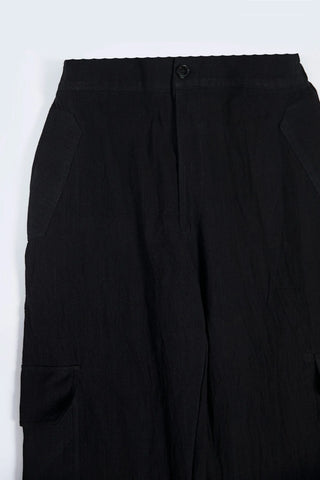 Black Acid Wash Denim Pant