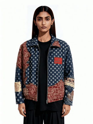 Reversible Ajrak friends & family jacket