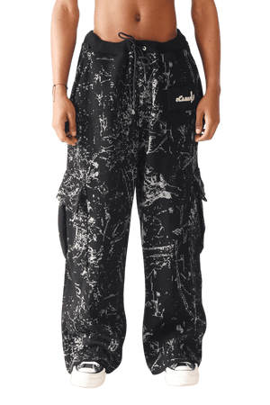 Acid rain jacquard cargo pants