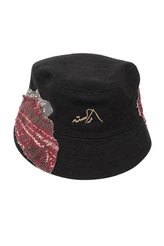 Black Acid Denim Bucket Hat
