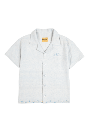 "Azure gaze" button-down