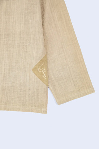 Cream Khaddar Button-Down