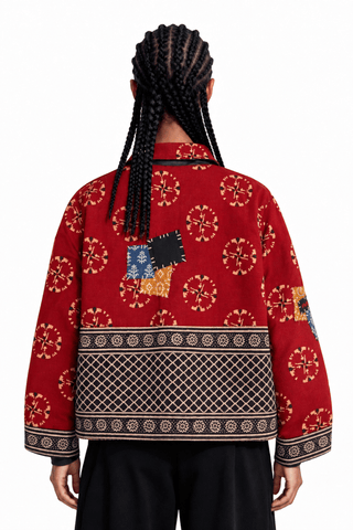 Reversible Block-Printed Denim Jacket