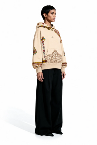 Biscotti Block Print Paisley Hoodie