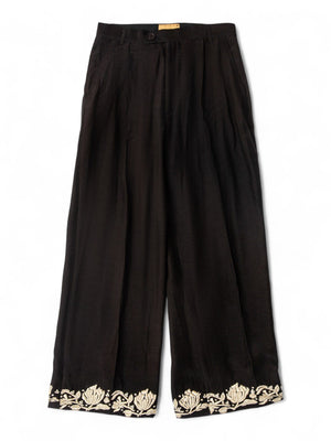 Golden peony trousers