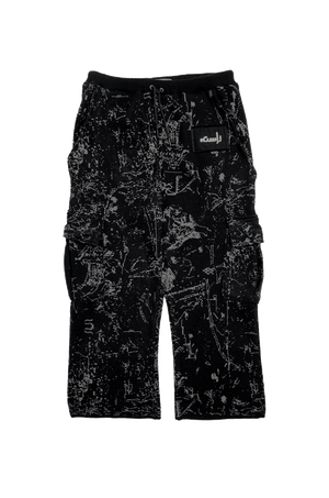 Acid rain jacquard cargo pants