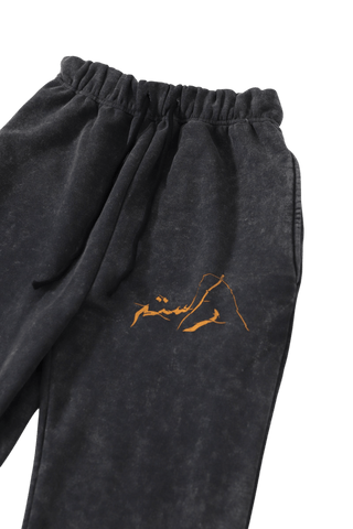 "BRAIN WASH" GREY SWEATPANTS