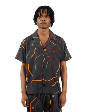 Doodle bloom digital print shirt