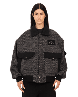 CLASSIC DIAMOND WEAVE BOMBER