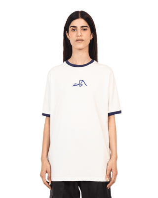 NAVY REGULAR FIT EMBROIDERED LOGO T SHIRT