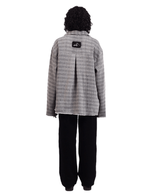 GREY DOBBY WEAVE BUTTON DOWN