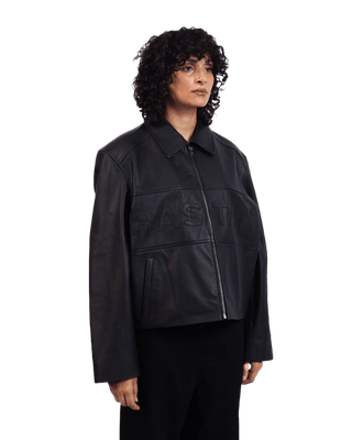 APPLIQUÉD LEATHER JACKET