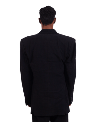 BLACK KHADDAR BLAZER