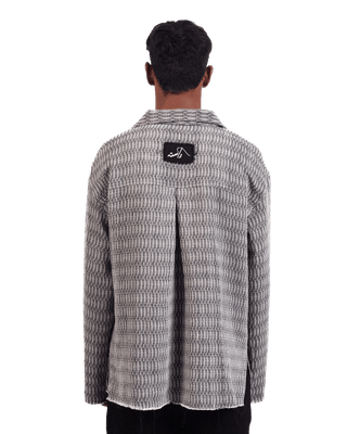 GREY DOBBY WEAVE BUTTON DOWN