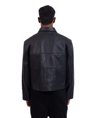 APPLIQUÉD LEATHER JACKET