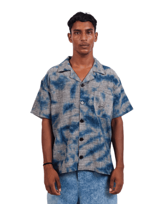 TIE-DYE HANDWOVEN BUTTON DOWN