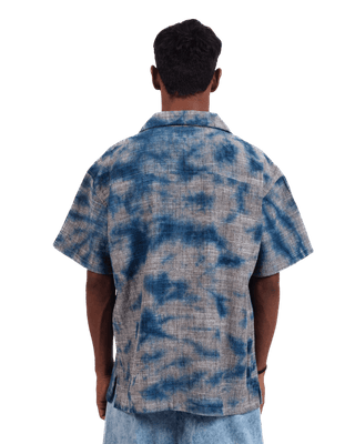 TIE-DYE HANDWOVEN BUTTON DOWN