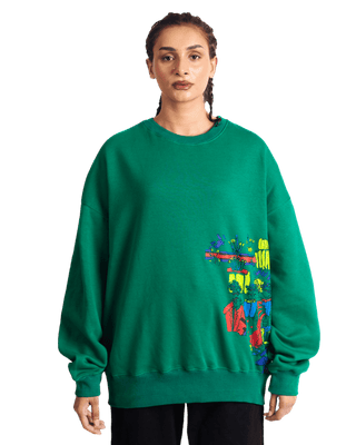 "MONEYBALL" GREEN SWEATSHIRT