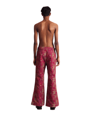 "TANGERINE" JACQUARD WOVEN TROUSERS