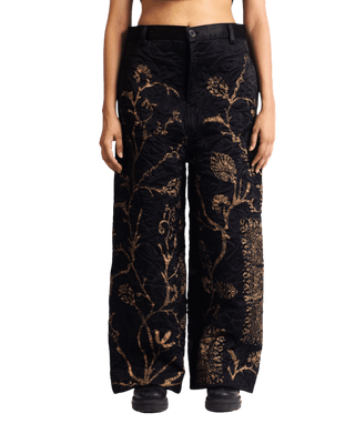 "GOLDEN" SILK BLOCKPRINT TROUSERS