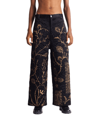 "GOLDEN" SILK BLOCKPRINT TROUSERS