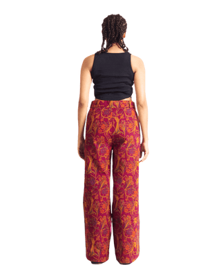 "CLIFFORD" JACQUARD WOVEN TROUSERS