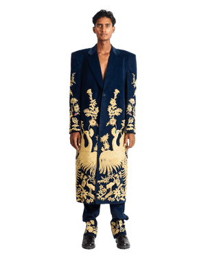 "Golden peacock" long coat