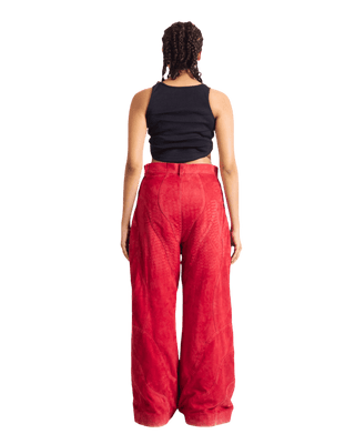 "CHRISTMAS CAROL" SUEDE TROUSERS